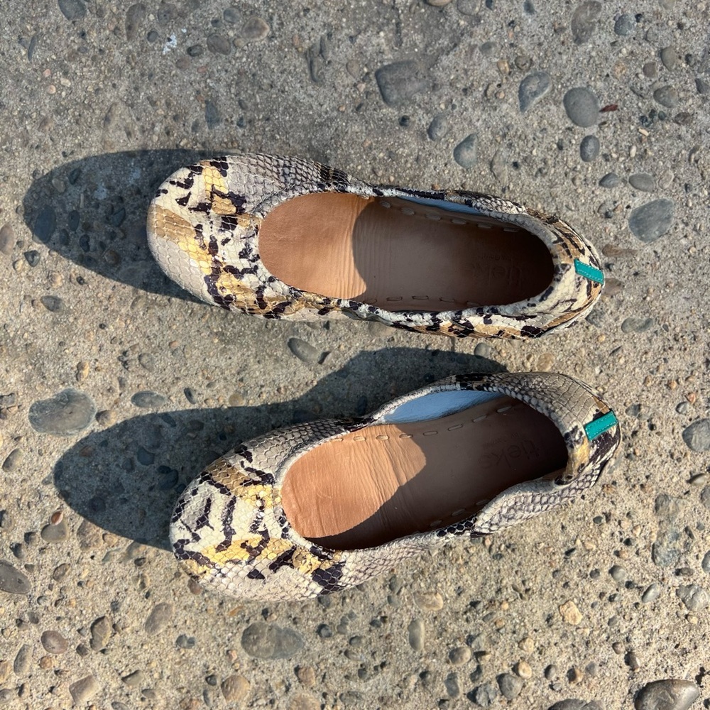 Tieks Snakeskin Patterned Ballet Flats